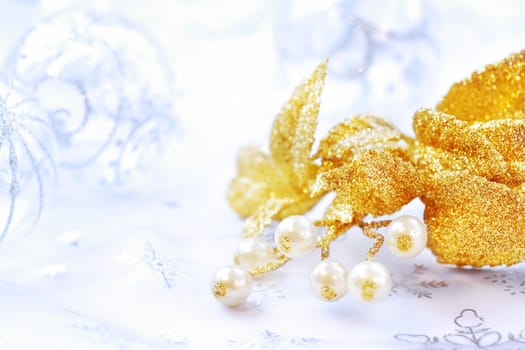 Christmas decoration in golden tone