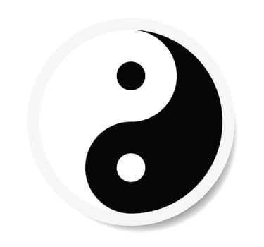 yin yang symbol as sticker.