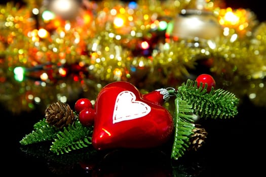 Christmas decoration with shiny glare