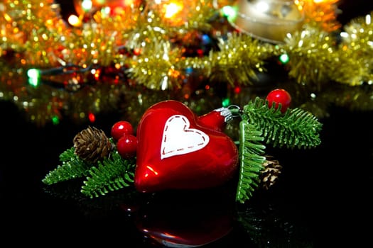 Christmas decoration with shiny glare