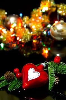 Christmas decoration with shiny glare