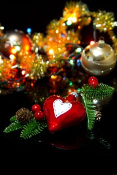 Christmas decoration with shiny glare