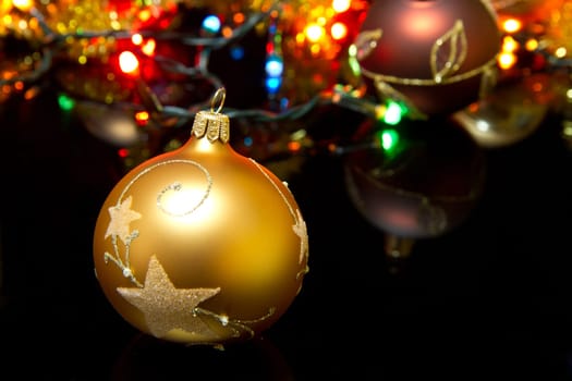 Christmas decoration with shiny glare
