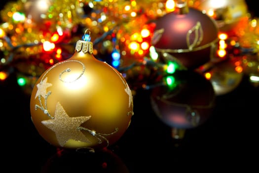 Christmas decoration with shiny glare