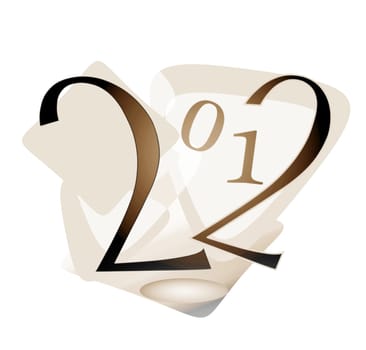 Gretting card 2012 in modern and contemporary design