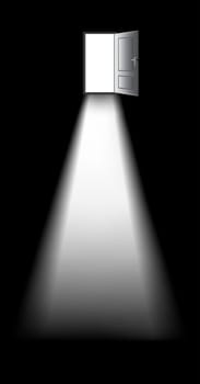 an exit or entrance to a darkness, for concepts illustrations