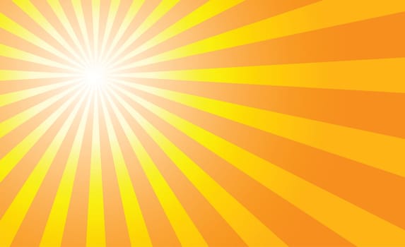 sunburst background to illustrate the warm day of summer.