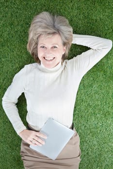 Woman with iPad