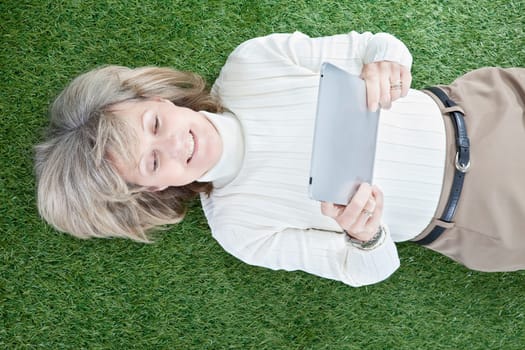 Woman with iPad