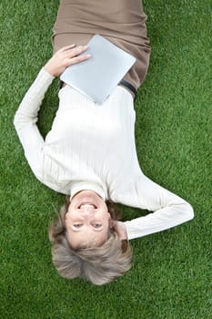 Woman with iPad