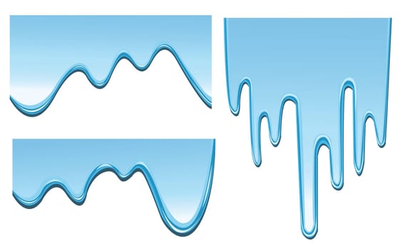 blue dripping paints background illustrations