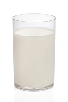 Glass of fresh milk with clipping path