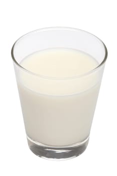 Glass of fresh milk with clipping path