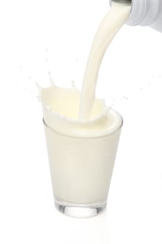 Pouring milk