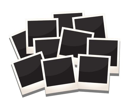 a stack of photos frames, replace with images and messages.