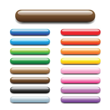 glossy, shiny candy looking elongated bars for website, internet, design and other usage. Please check round and square sets which are available in my profile.