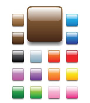 glossy, shiny candy looking square tabs for website, internet, design and other usage. Please check round and elongated tube sets which are available in my profile.