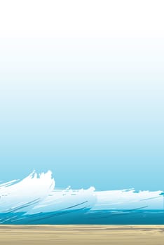 abstract spiritual banner, illustrations of the waves.