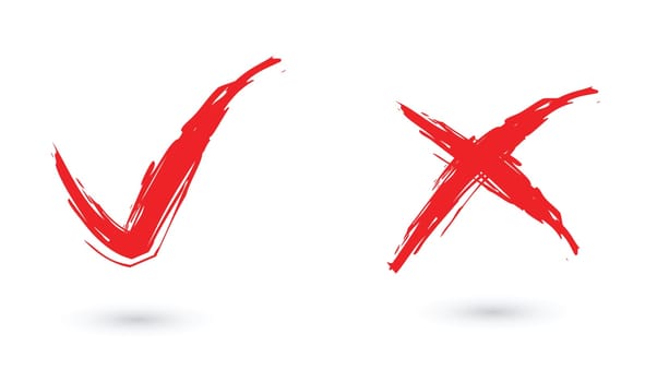 check mark in grunge style.