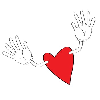 heart with open arms, please check my profile for similar drawings.