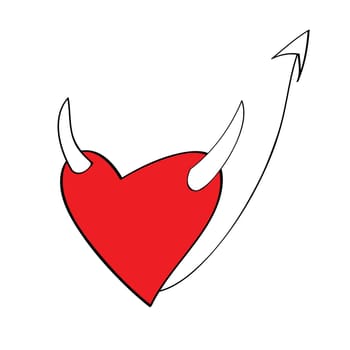 devil heart vector, other heart cartoons can be found in my profile.