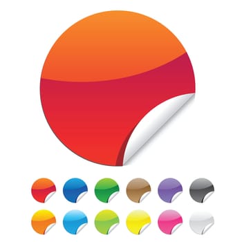 glossy labels, stickers set, with peeling effects. Please check similar set in my profile.