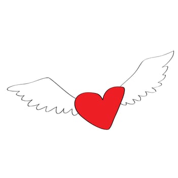 angel heart with wings, more heart shape cartoon is in my profile
