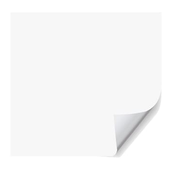 realistic paper page with corner curl effects.