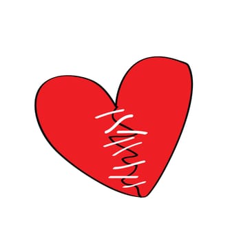 broken heart with stitches, more heart shape cartoon is in my profile