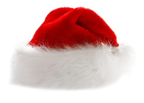 santa&#039 s hat over white background