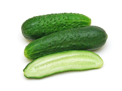 some pickling cucumbers (cucumis sativus)