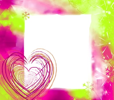Love card in a 70&#039 s colorful spirit