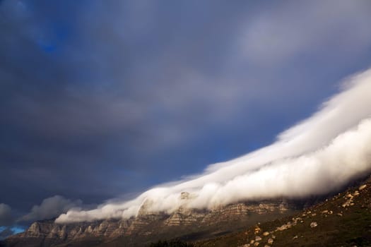Table Mountain Covered with Clouds - Horizontal