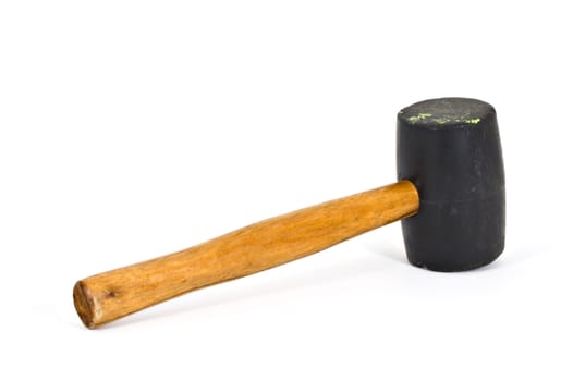 Rubber mallet isolated on a white background