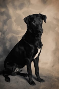 black labrador dog. portrait of pet animal