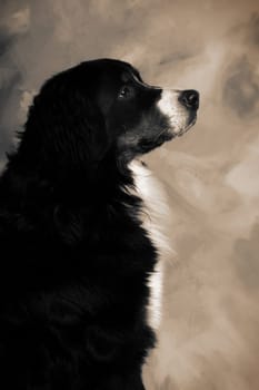 dog portrait of bernese or berner sennen herd dog