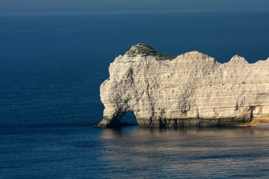Cliffs and a natural arch, Etretat, Normandy, France