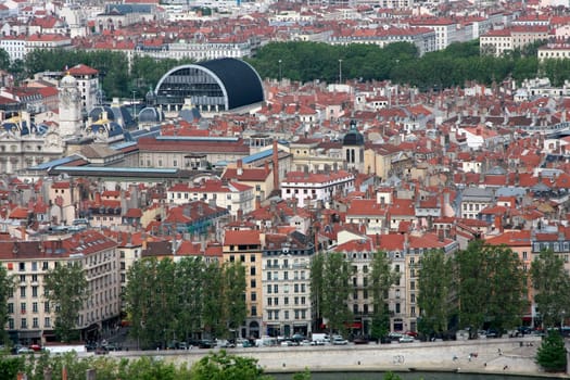 Cityscape of Lyon, France