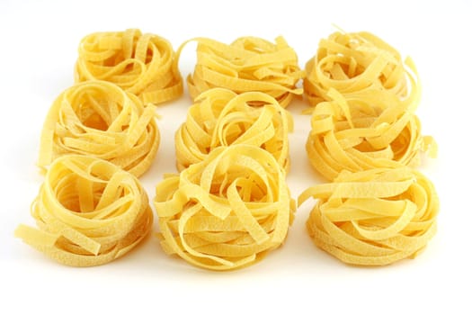 Tagliatelle, isolated on white