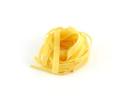 Tagliatelle, isolated on white