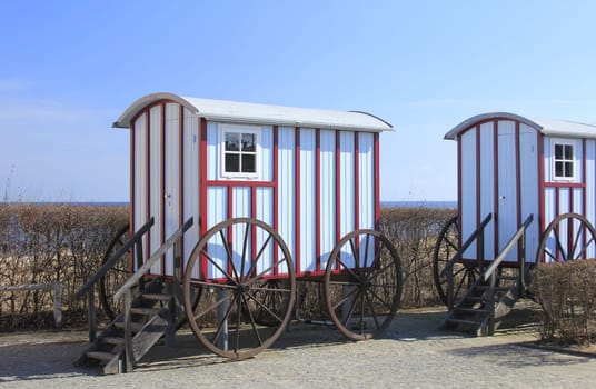Historic Bathing Cars Baltic Sea