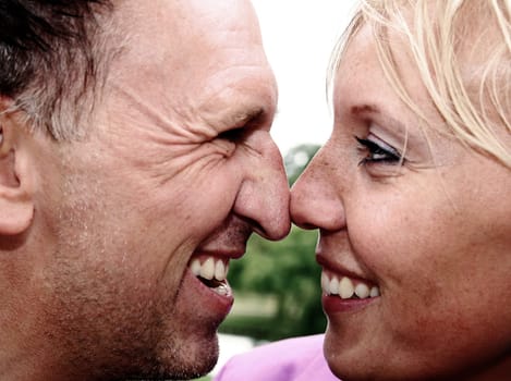couple in love close together