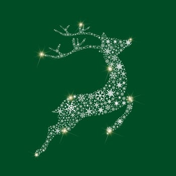 Christmas card with reindeer