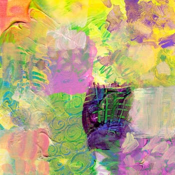 Abstract Hand Painted Textures on Canvas