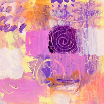 Abstract Hand Painted Textures on Canvas Texture