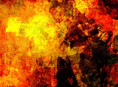Mixed Media Background - Layers Collage