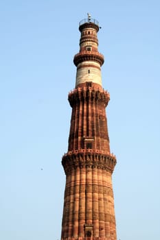 Top Sections of Qutub Mianar, Delhi, India, Asia