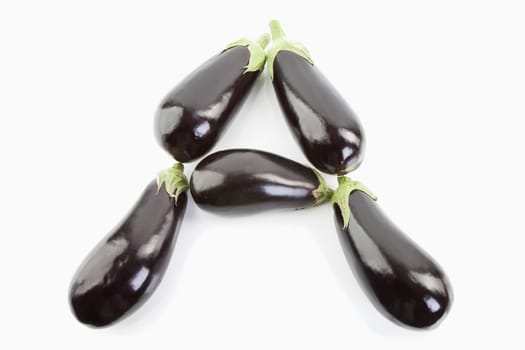 A - for aubergines