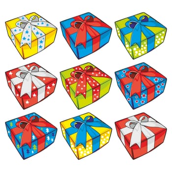 vector illustration of gift boxes