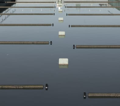 bassin where the wasted water is being filtered